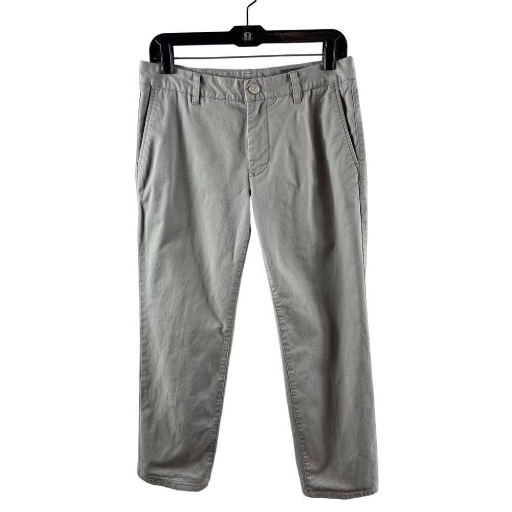 Bonobos Slim Fit Khaki Chino Flat Front Pants Slacks Size 30x30 (ACT 31x26) Gray